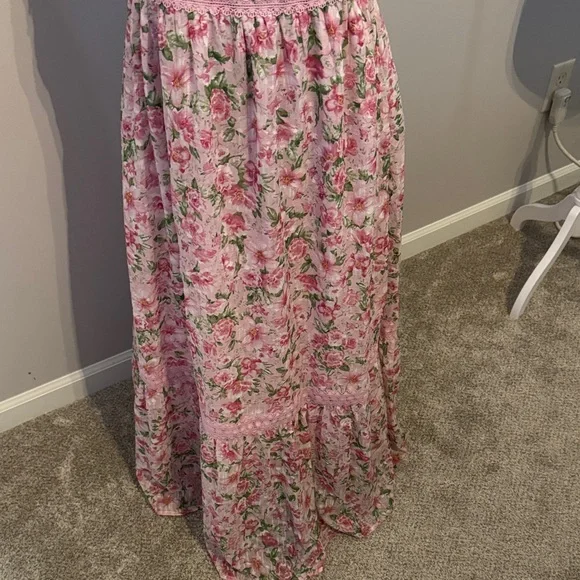 Blu Pepper Pink Floral Maxi Dress - Picture 4 of 8
